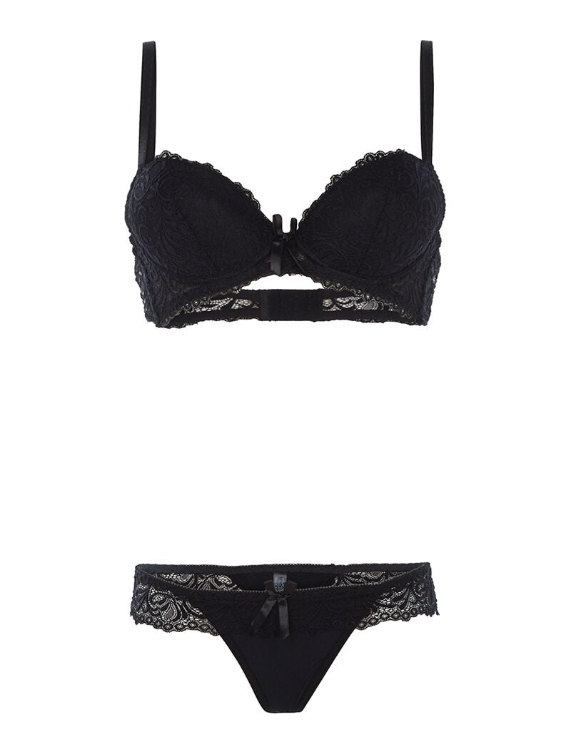 Ensemble SG et string à dentelle - noir - 3