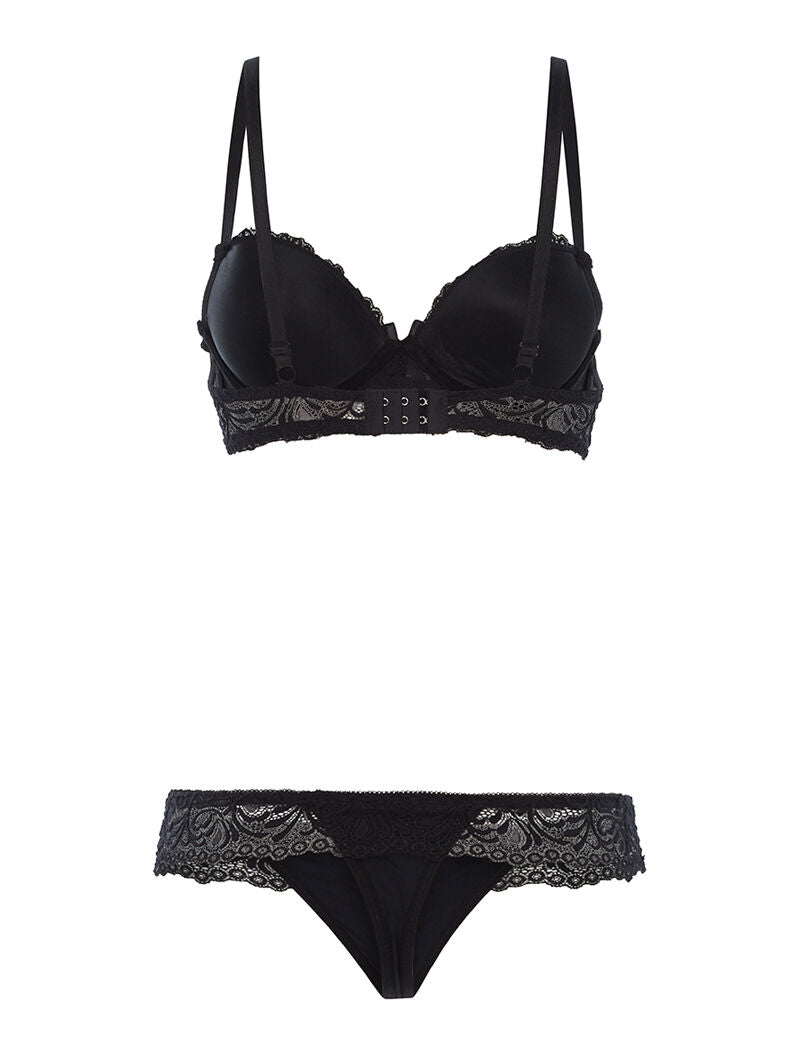 Ensemble SG et string à dentelle - noir - 2