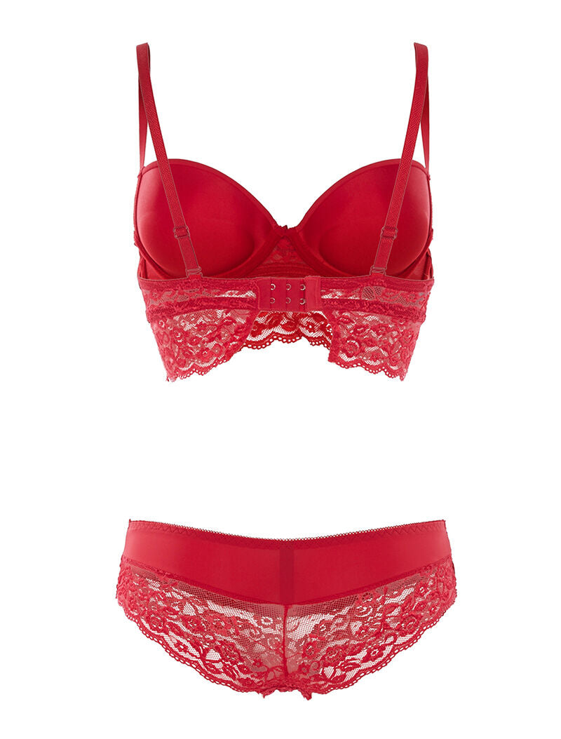 Ensemble SG et culotte dentelle - rouge - 2