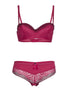 Ensemble SG et culotte dentelle - fushia - 1
