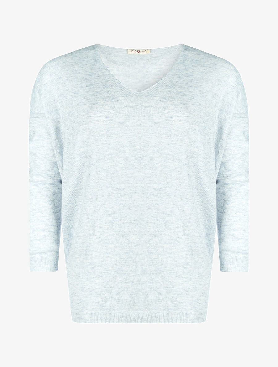 Pull ample dos dreamcatcher strassé - gris clair - 3