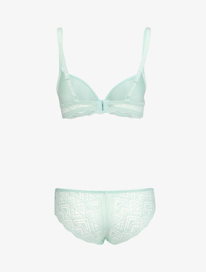 Ensemble à broderies anglaise - Vert menthe - 2