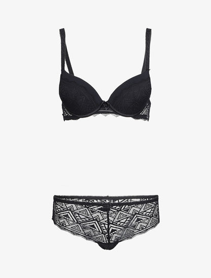 Ensemble à broderies anglaise - Noir - 3