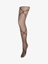 Collants en voile à traits croisés - Noir - 3
