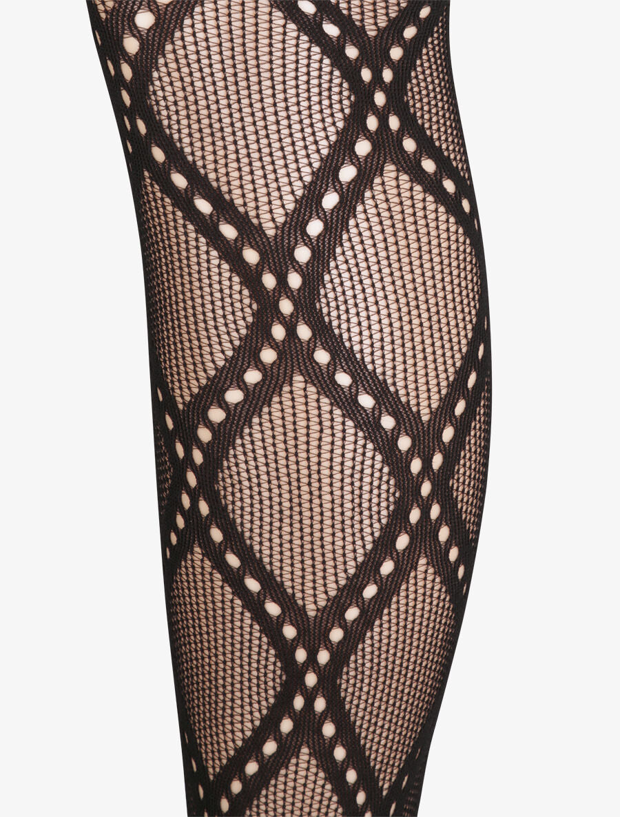 Collants en résille ajourés - Noir - 2