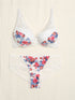Ensemble imprimé roses et lace out - Blanc - 4