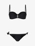 Bikini à détail en dentelle - Noir - 1