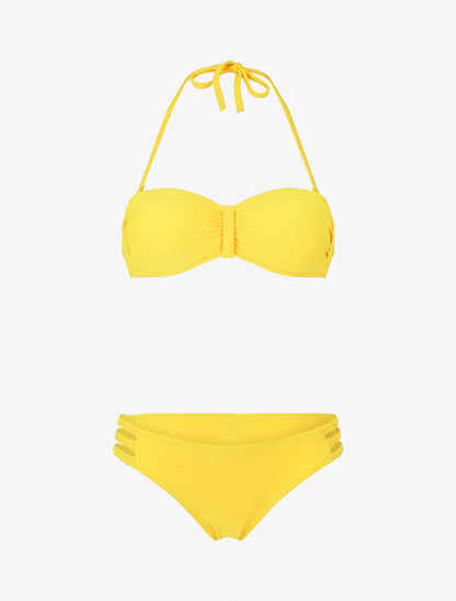 Bikini à bandes tressées - Jaune - 2