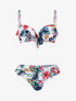 Bikini volanté à imprimé fleuri - Blanc - 4