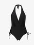Maillot de bain dos nu à liens - Noir - 1