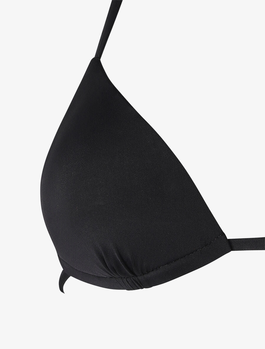 Bikini dépareillé fleuri - Noir - 3