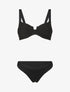 Bikini côtelé échancré - Noir - 4