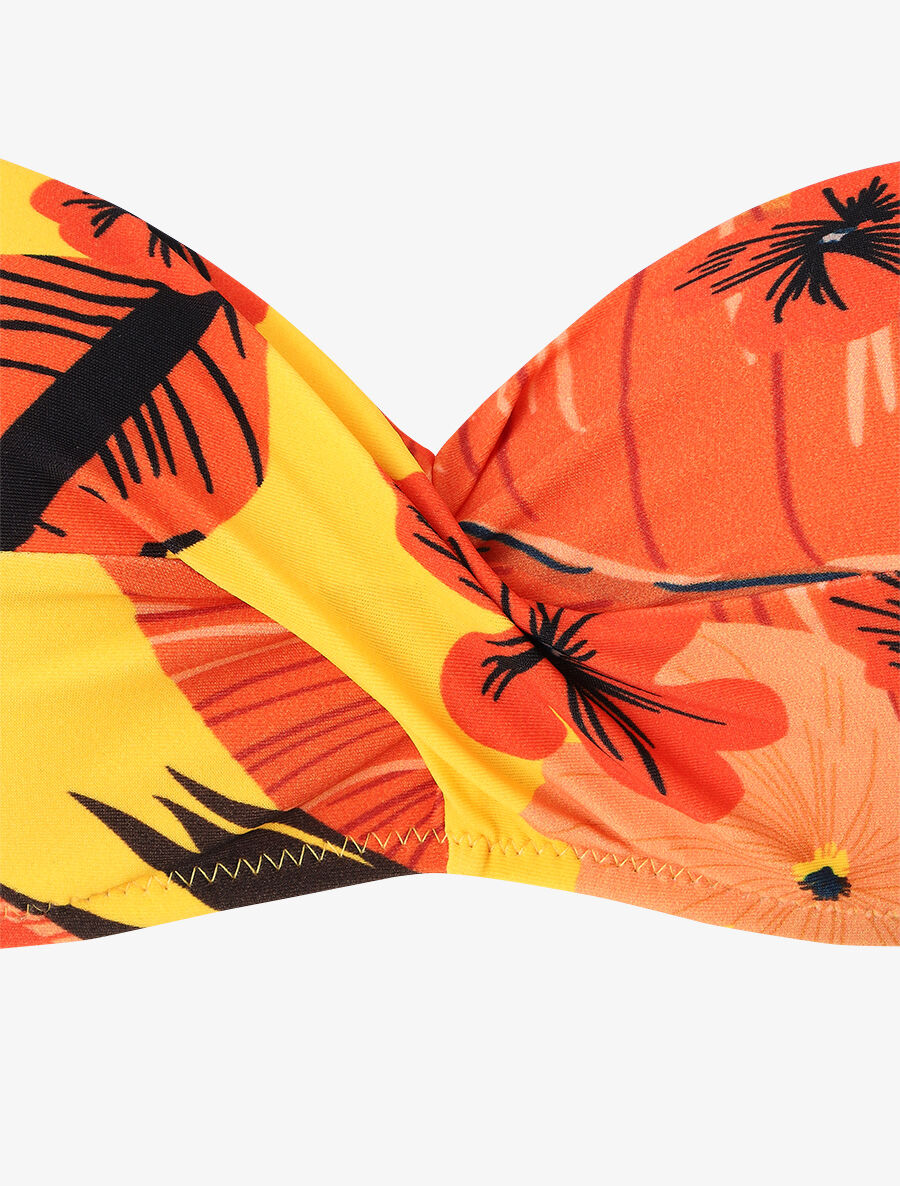 Bikini tropical torsadé - Jaune - 4