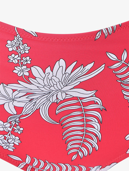 Bikini à brassière bi-matière - Rouge - 3