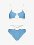 Bikini échancré à anneau - Bleu ciel - 5