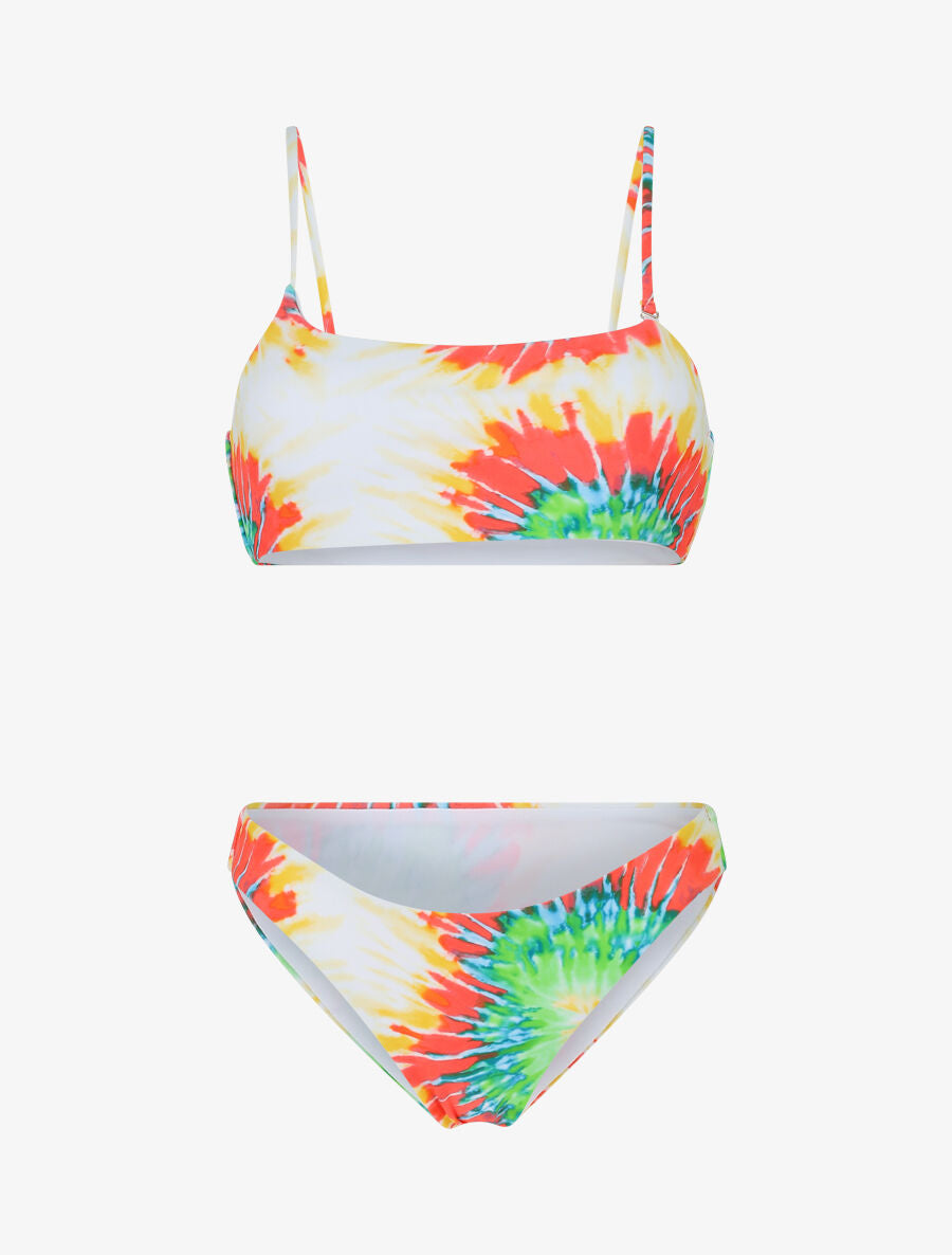 Maillot deux pièces tie and dye - Blanc - 1