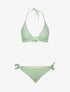 Bikini triangle à detail anneaux - Vert d&