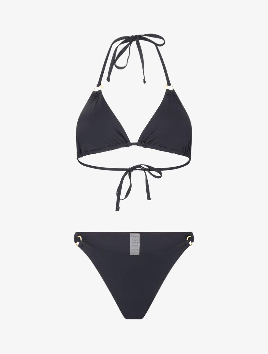 Bikini triangle à anneaux - Noir - 3
