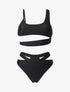 Bikini à bretelles asymétriques - Noir - 5