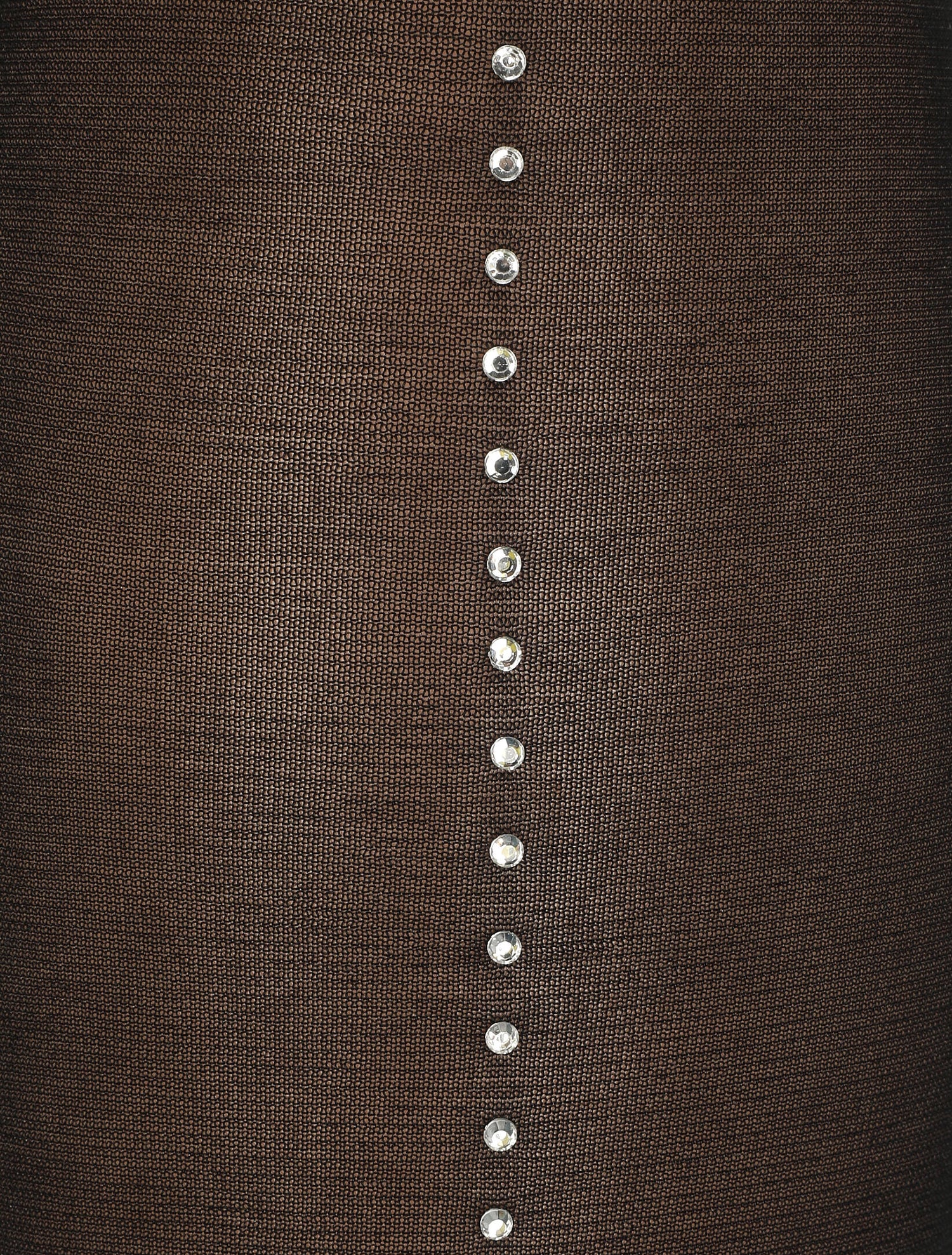 Collants effet bas couture à strass - Noir - 3