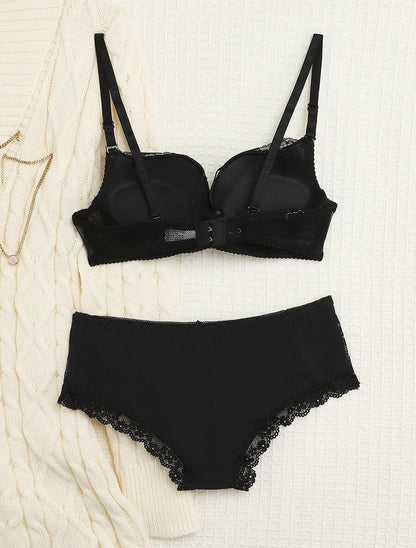 Ensemble ampliforme échancré et shorty - Noir - 2