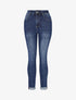 Jean push up à revers coupe slim - Bleu - 1