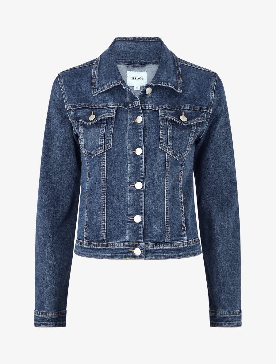 Veste en jean droite - Bleu