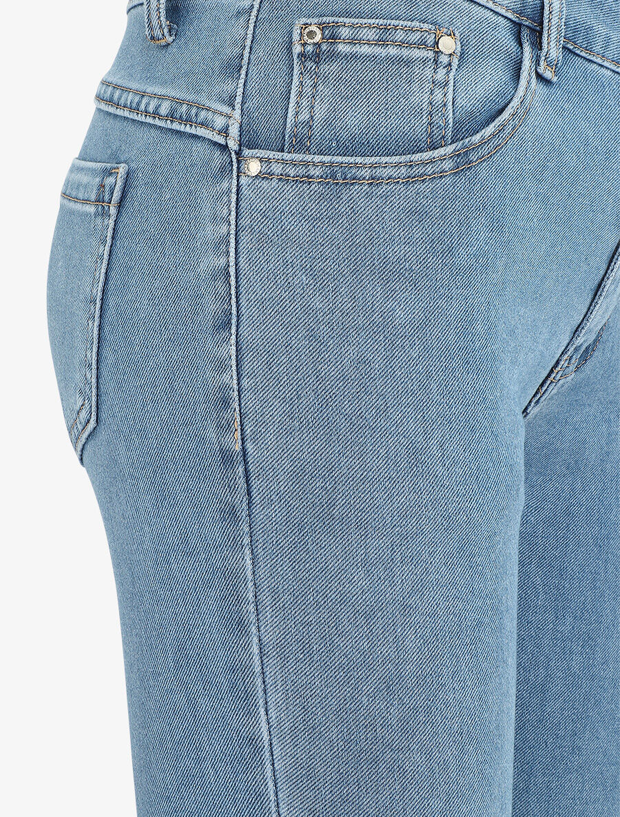 Jean push up à revers coupe slim - Bleu - 3