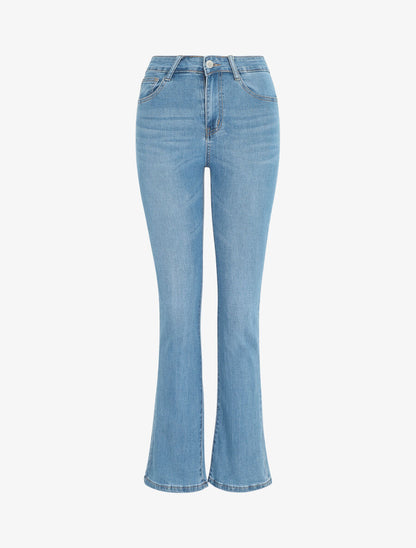 Jean push up coupe flare - Bleu - 1