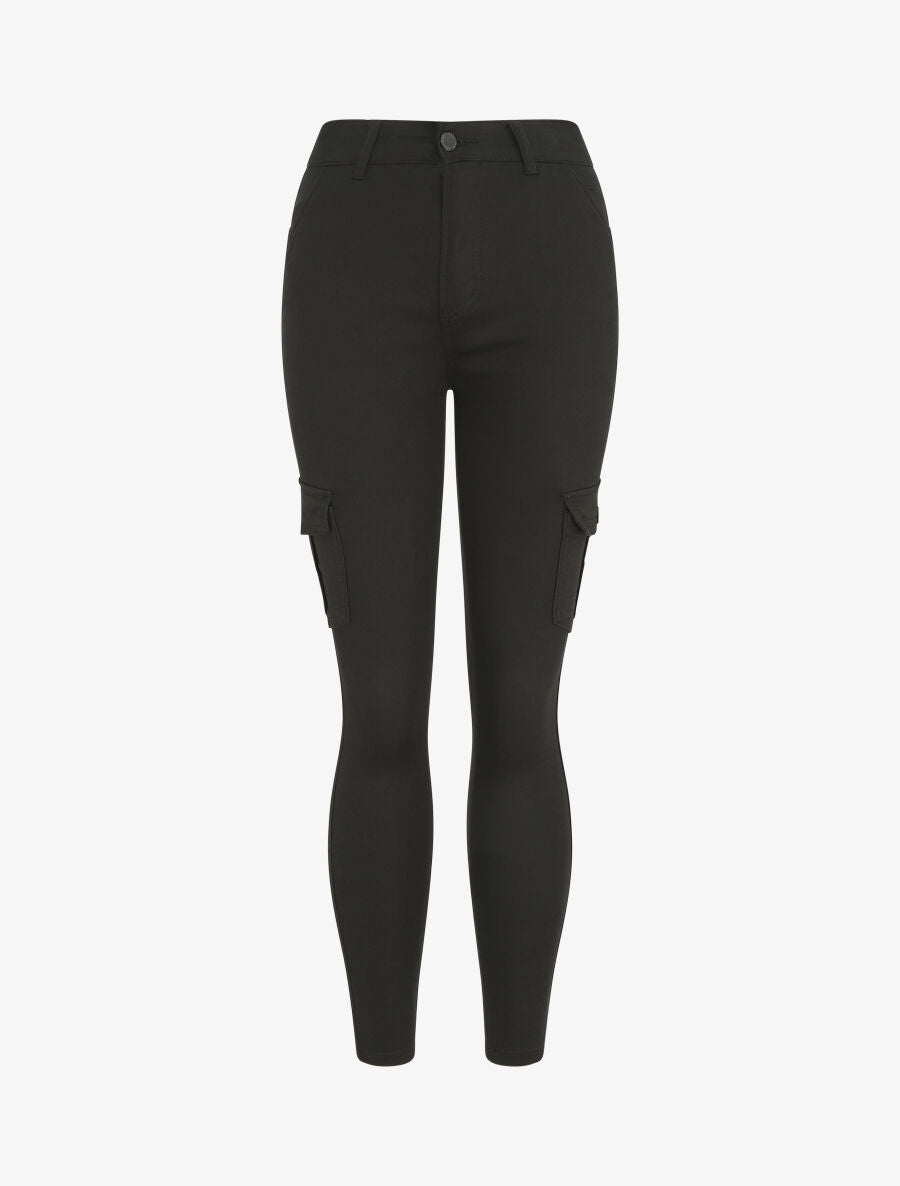 Jean cargo coupe slim - Noir - 1