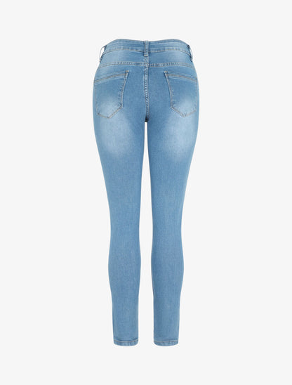 Jean déchiré coupe skinny - Bleu - 2