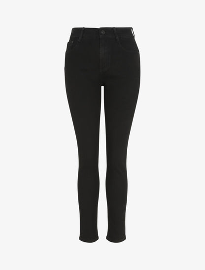 Jean grande taille push up coupe droite - Noir - 1