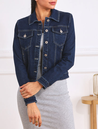 Veste en jean basique - Bleu brut - 4