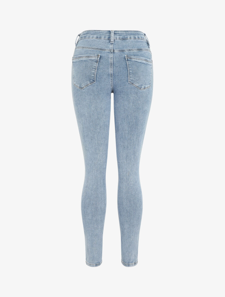 Jean push up taille standard coupe skinny - Bleu clair - 2