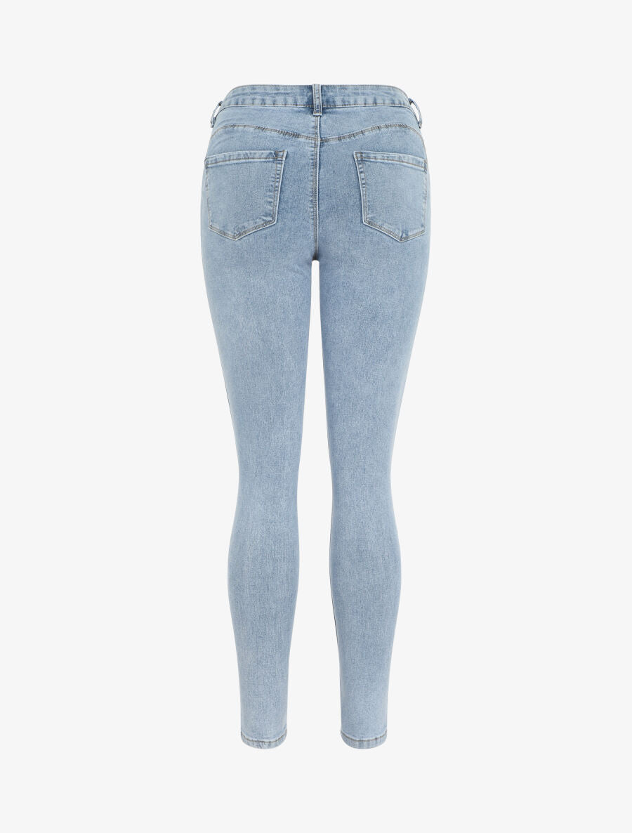 Jean push up coupe skinny taille standard - Bleu clair - 2