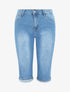 Bermuda en jean basique coupe droite - Bleu - 4