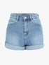 Short en jean coupe droite - Bleu - 4