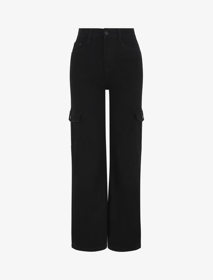 Jean style cargo coupe flare - Noir - 1