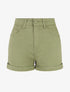 Short uni à ourlets - Kaki - 1