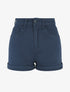 Short uni à ourlets - Marine - 5