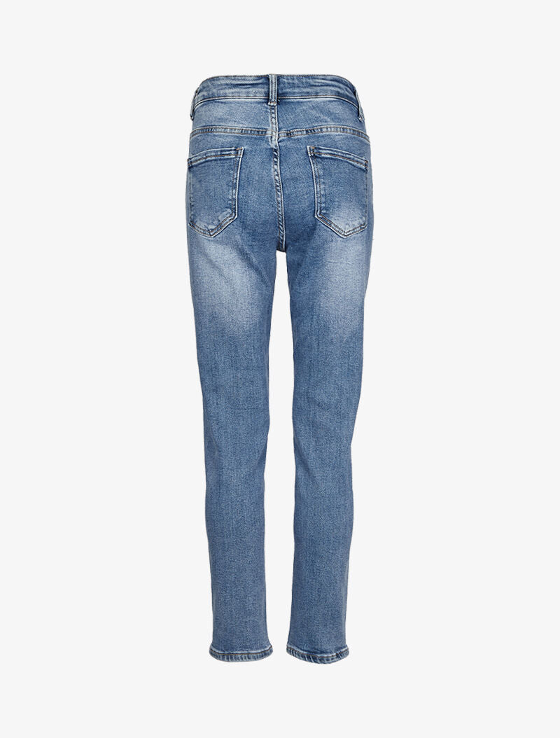 Jean boyfriend délavé - Denim clair - 4