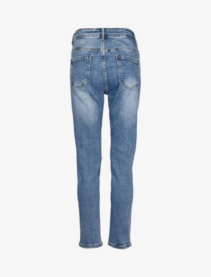 Jean boyfriend délavé - Denim clair - 4