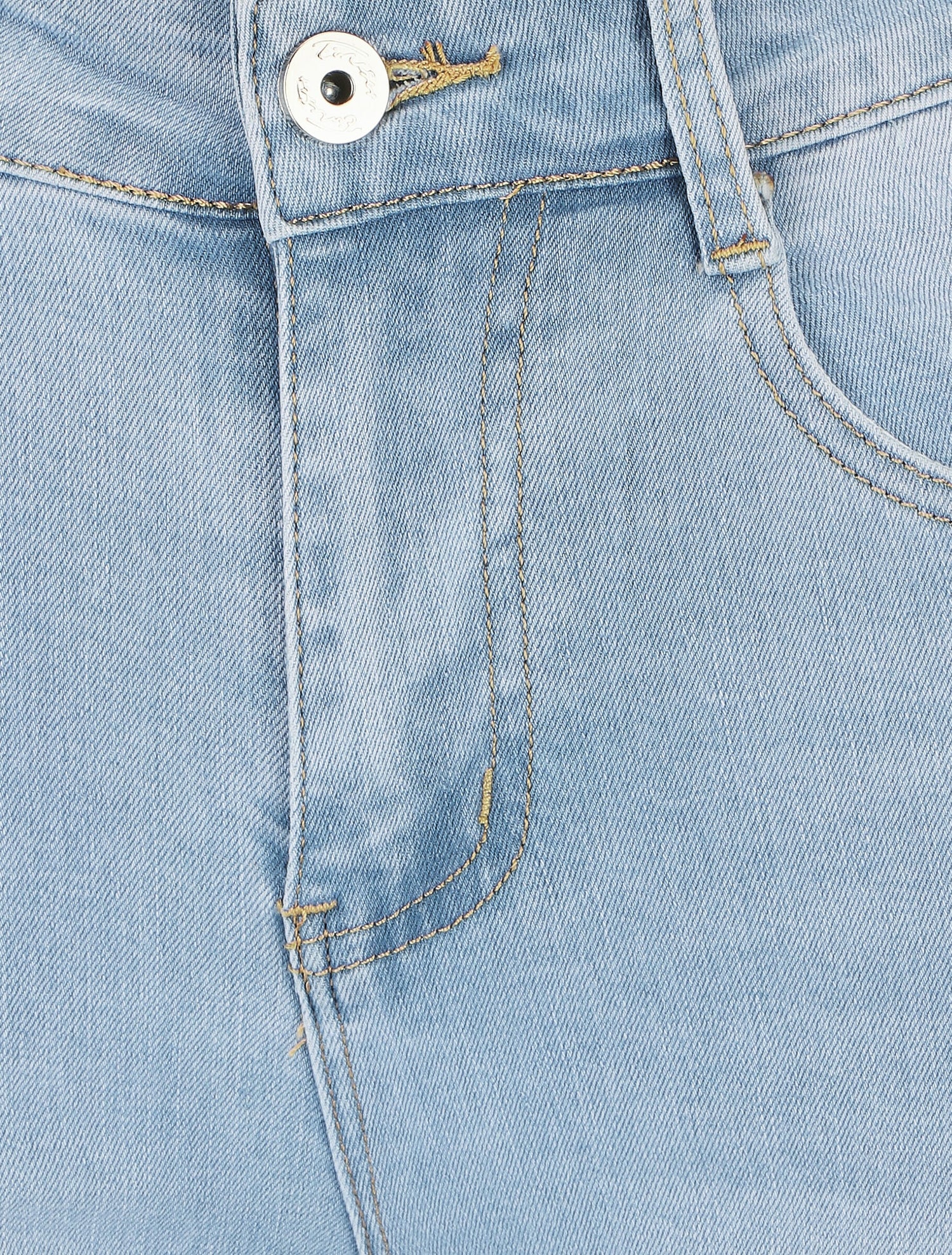 Bermuda push up à revers coupe droite - Bleu - 3