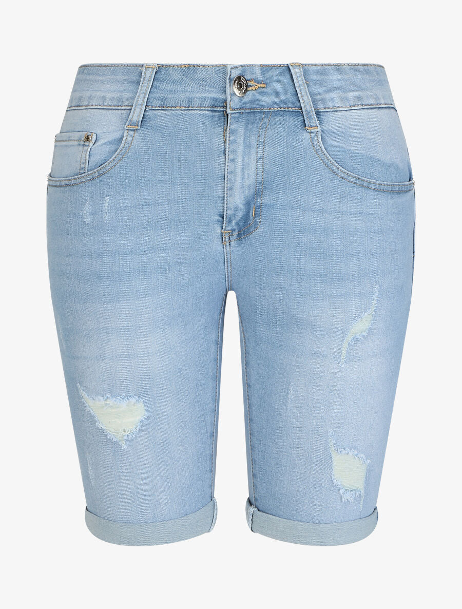 Bermuda push up coupe moulante - Bleu - 4