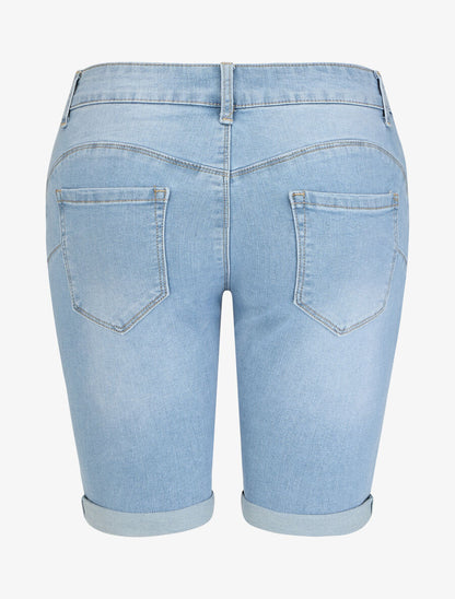 Bermuda push up coupe moulante - Bleu - 2