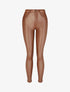 Pantalon uni en simili - Marron - 6