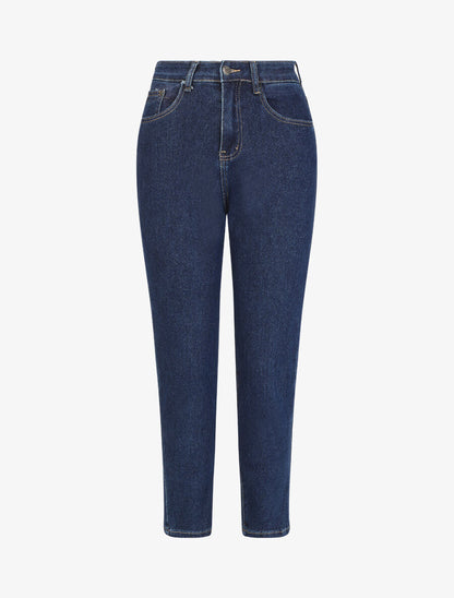 Jean mom taille haute - Bleu brut - 1