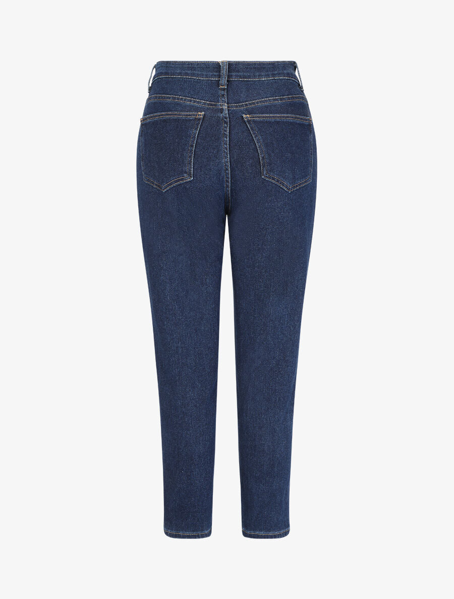 Jean mom taille haute - Bleu brut - 2