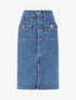 Jupe en jean boutonnée - Bleu - 1