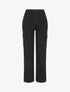 Jean cargo droit taille haute - Noir - 1